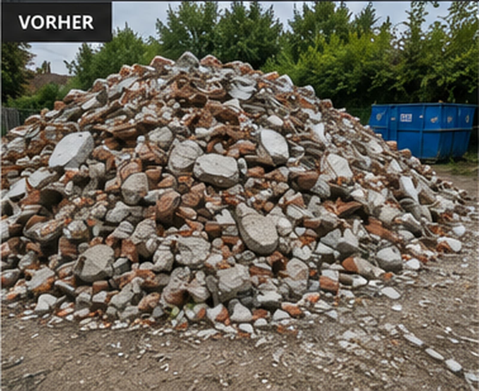 Bauschutt-Entsorgung in Ostallgäu – Zustand vorher (Symbolbild)