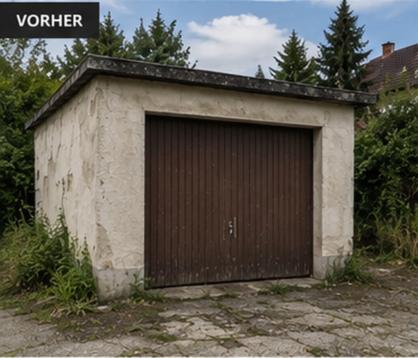 Garagenabbruch in Marktoberdorf – Zustand vorher (Symbolbild)